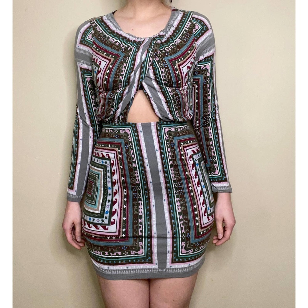 Sexy Tribal Keyhole Mara Hoffman Mini Dress Medium